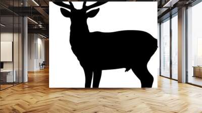 reindeer vector illustration isolated on transparent background. 
 Wall mural