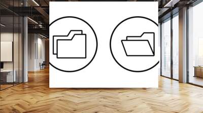 Archive folders icons set. binders vector icon Wall mural