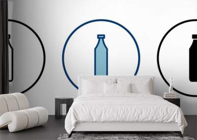 Bottle icon vector isolated on white background. Bottle vector icon Wall mural