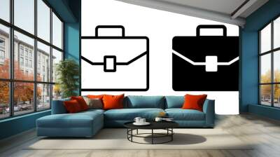 Briefcase icon vector isolated on white background. Briefcase vector icon Wall mural