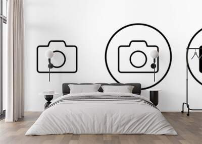 Camera Icon vector isolated on white background. Camera symbol. Camera vector icon Wall mural