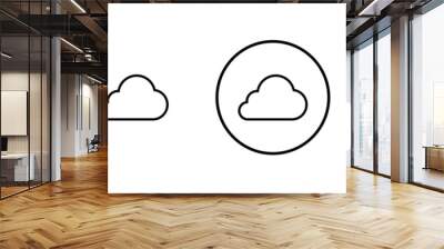 Cloud icon vector isolated on white background. cloud computing icon Wall mural