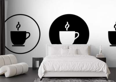 coffee cup icon vector isolated on white background. Coffee cup icon. Coffee vector icon. Tea Wall mural