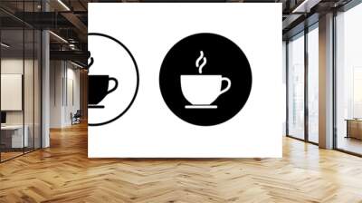 coffee cup icon vector isolated on white background. Coffee cup icon. Coffee vector icon. Tea Wall mural