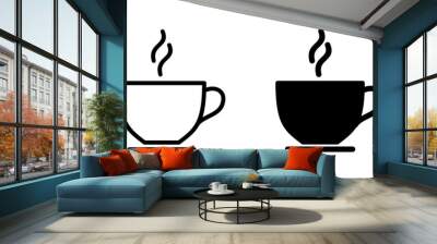 coffee cup icon vector isolated on white background. Coffee cup icon. Coffee vector icon. Tea Wall mural