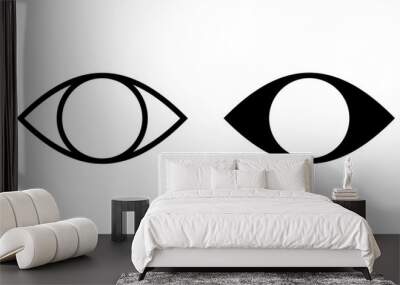 Eye icon vector isolated on white background. Look and Vision icon. Eye vector icon Wall mural