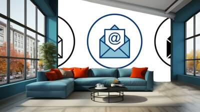 Mail vector vector icon isolated on white background. E-mail icon. Envelope illustration. Message Wall mural