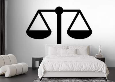 Scales icon isolated on white background. Law scale icon. Scales vector icon. Justice Wall mural