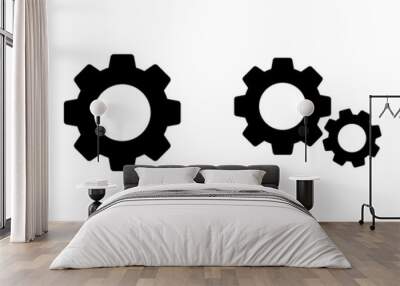 Setting Icons set. Setting vector icon. Cog Settings Icon Symbol. Gear Wall mural