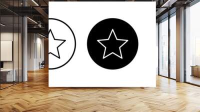 Star Icon vector isolated on white background. Star vector icon. Rating symbol Wall mural