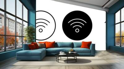 WIFI Icon vector isolated on white background. signal vector icon. Wireless and wifi icon or sign for remote internet access Wall mural