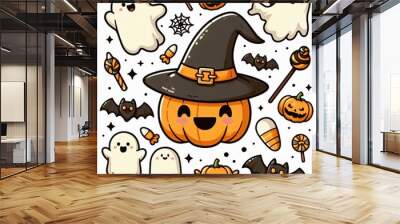 clip art Halloween illustration Wall mural