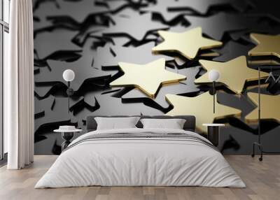 Excellent Customer Service, 6 Golden Stars. Wall mural