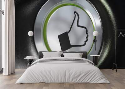 Quality service, Thumbs up Symbol, automotive concept Wall mural