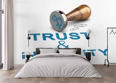 Trust and integrity in business. Trustworthy company. Reliable partner. Wall mural