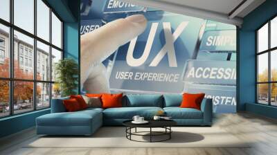 Web, App or Service User Experience, UX Design Concept. Wall mural