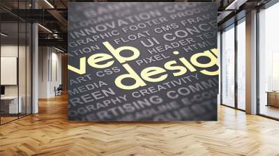 Web Design Background. Visual Communication Concept Wall mural