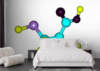 Cysteine molecular structure isolated on white Wall mural