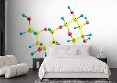 Trehalose molecular structure isolated on white Wall mural