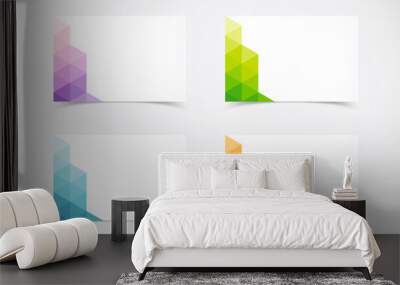 Abstract Business Card Set Wall mural