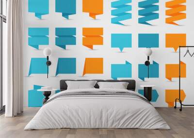 flat text box set Wall mural