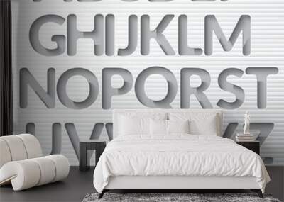 Vector Paper Graphic Alphabet Set Wall mural