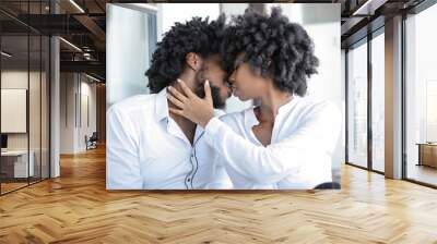 Afro couple in love Wall mural