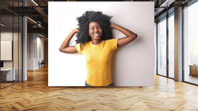 portrait of a young black woman Wall mural