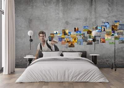 sharing images Wall mural