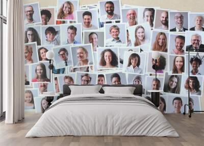 Smiling people Wall mural