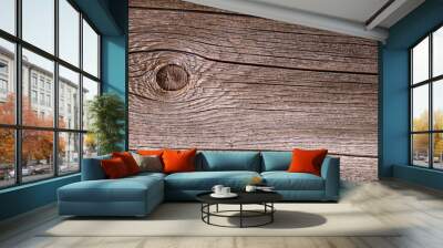 Old rough wooden board for close up textured background Wall mural