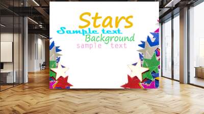 Colored stars background for your text on photo, and other. Wall mural