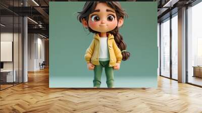 3d character on white background
 Wall mural