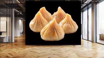 Fresh steamed modak dumpling isolated on transparent background   Wall mural