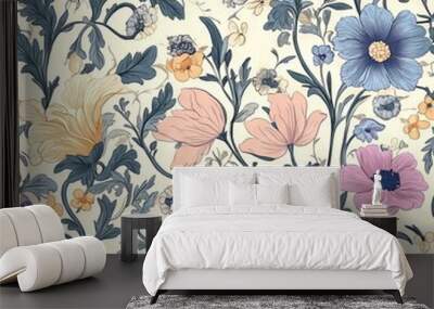 vintage seamless floral pattern, wallpaper, textile print pattern Wall mural