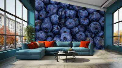 Background of the fresh blueberries Wall mural