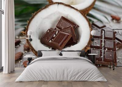 Coconut and chocolate Wall mural