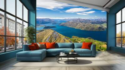 Lake wanaka and Mt Aspiring, new zealand Wall mural