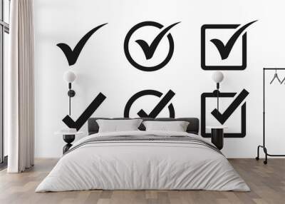 Check mark icon symbols vector. symbol for web site Computer and mobile vector. Wall mural