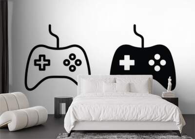 Gamepad icon, joystick icon Wall mural