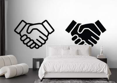 handshake icon, handshake sign vector Wall mural