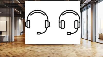 Headphone icon, customer services icon vector Wall mural