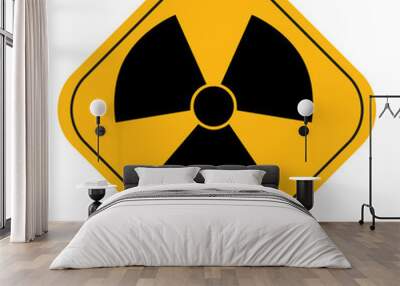 Radiation hazard symbol sign Wall mural