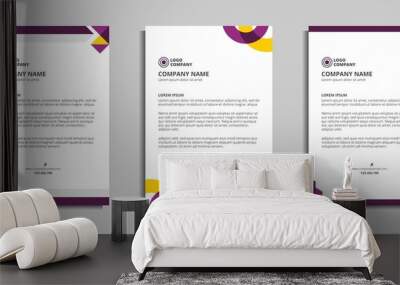 modern corporate letterhead template design Wall mural