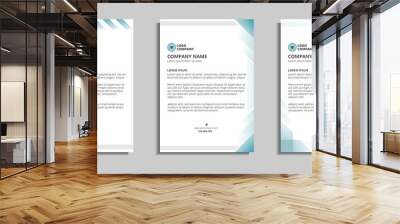 modern corporate letterhead template design Wall mural