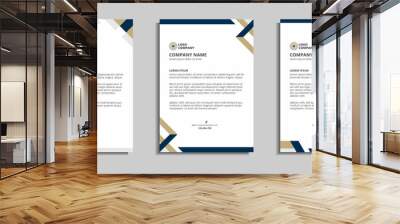 modern corporate letterhead template design Wall mural