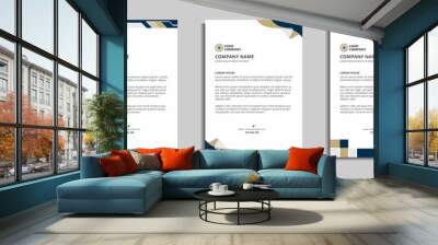 modern corporate letterhead template design Wall mural