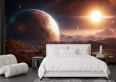 the planet in space Wall mural