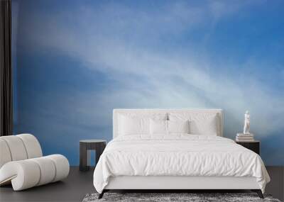 Blue sky with white cloud, natural heaven background, sunny day. Wall mural