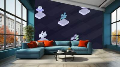 Accreditation concept on abstract design Wall mural